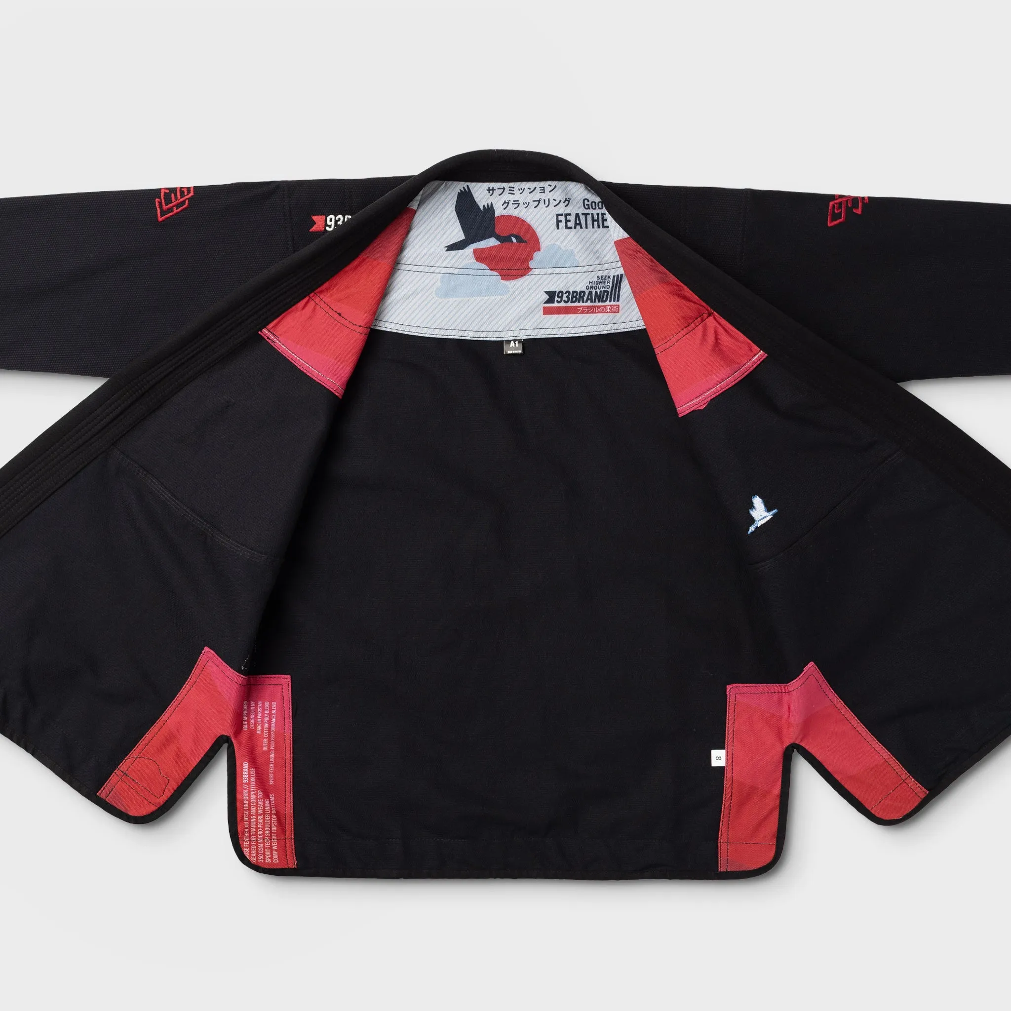 93brand "Goose Feather" Lightweight Black Jiu Jitsu Gi