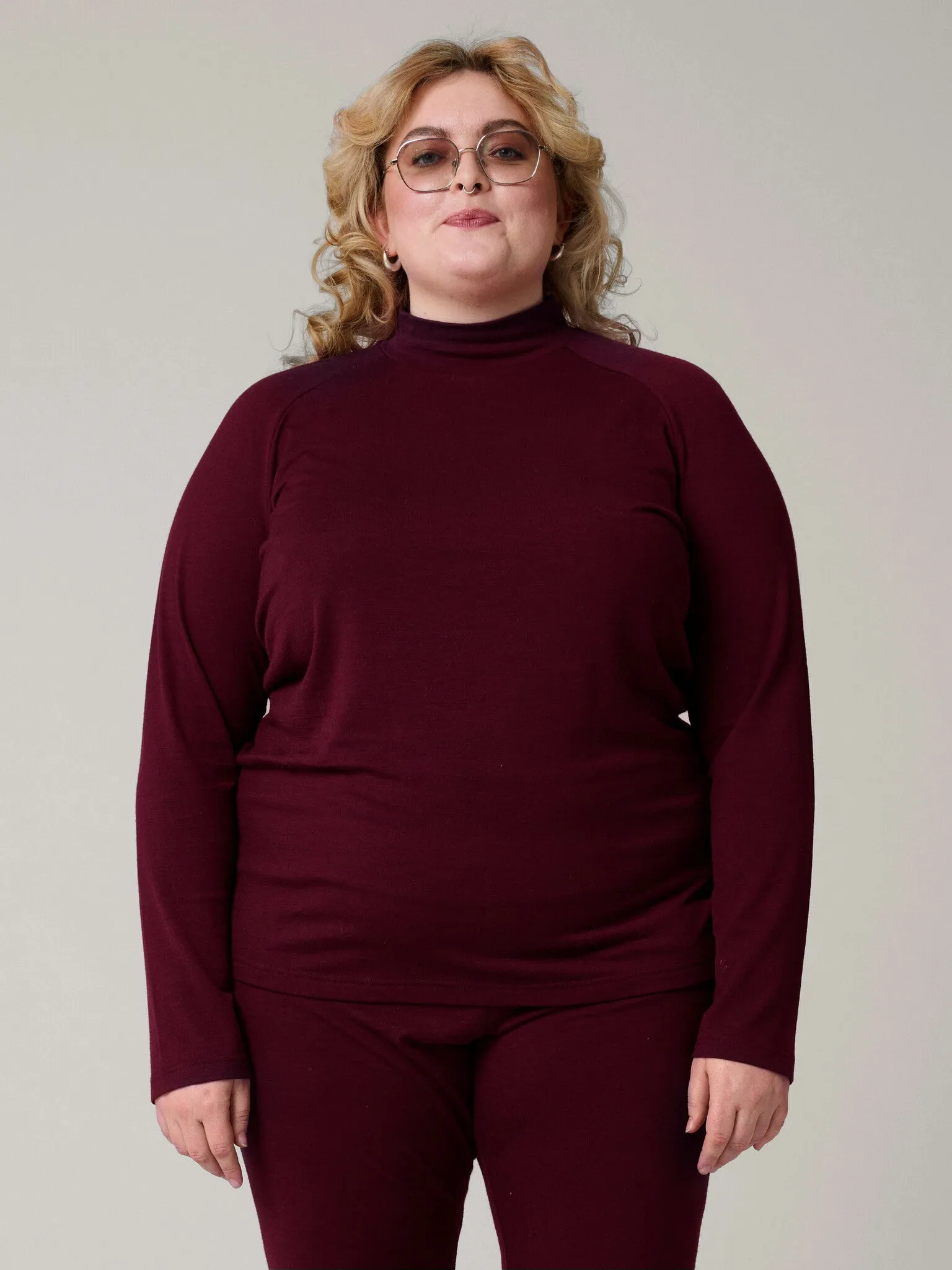 Aleksandra Merino Long Sleeve Burgundy
