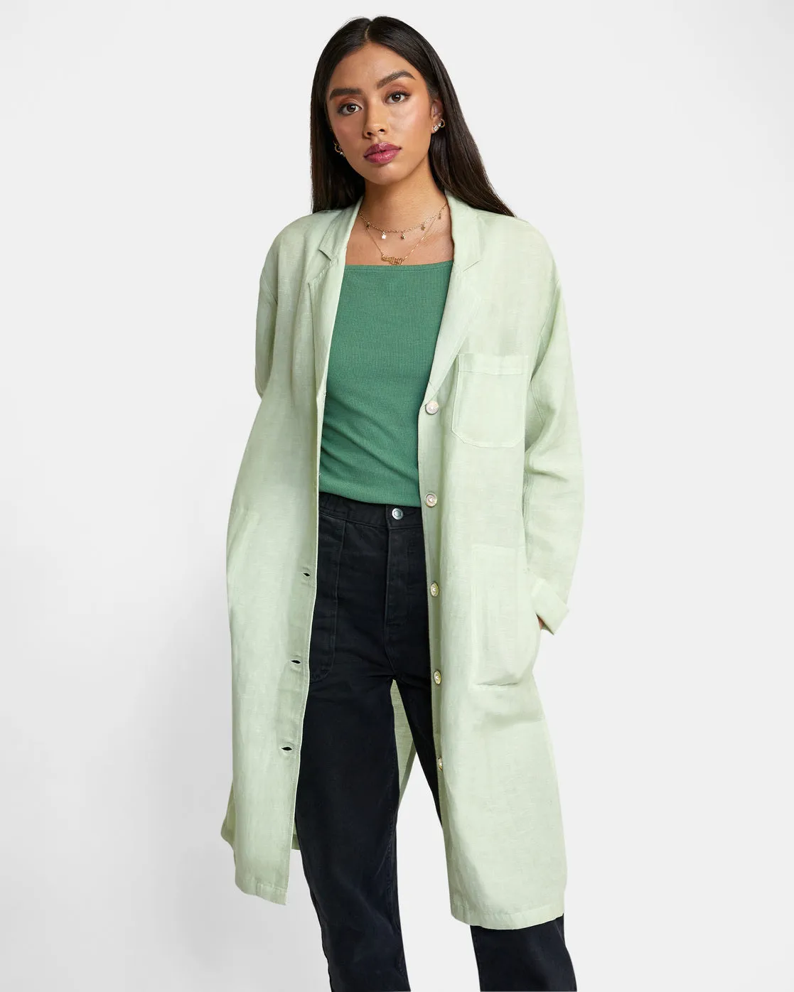Balmy Oversized Blazer - Light Green