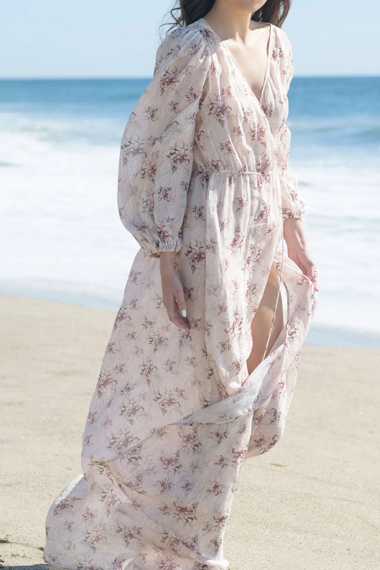 Elena Ramie Wrap Dress