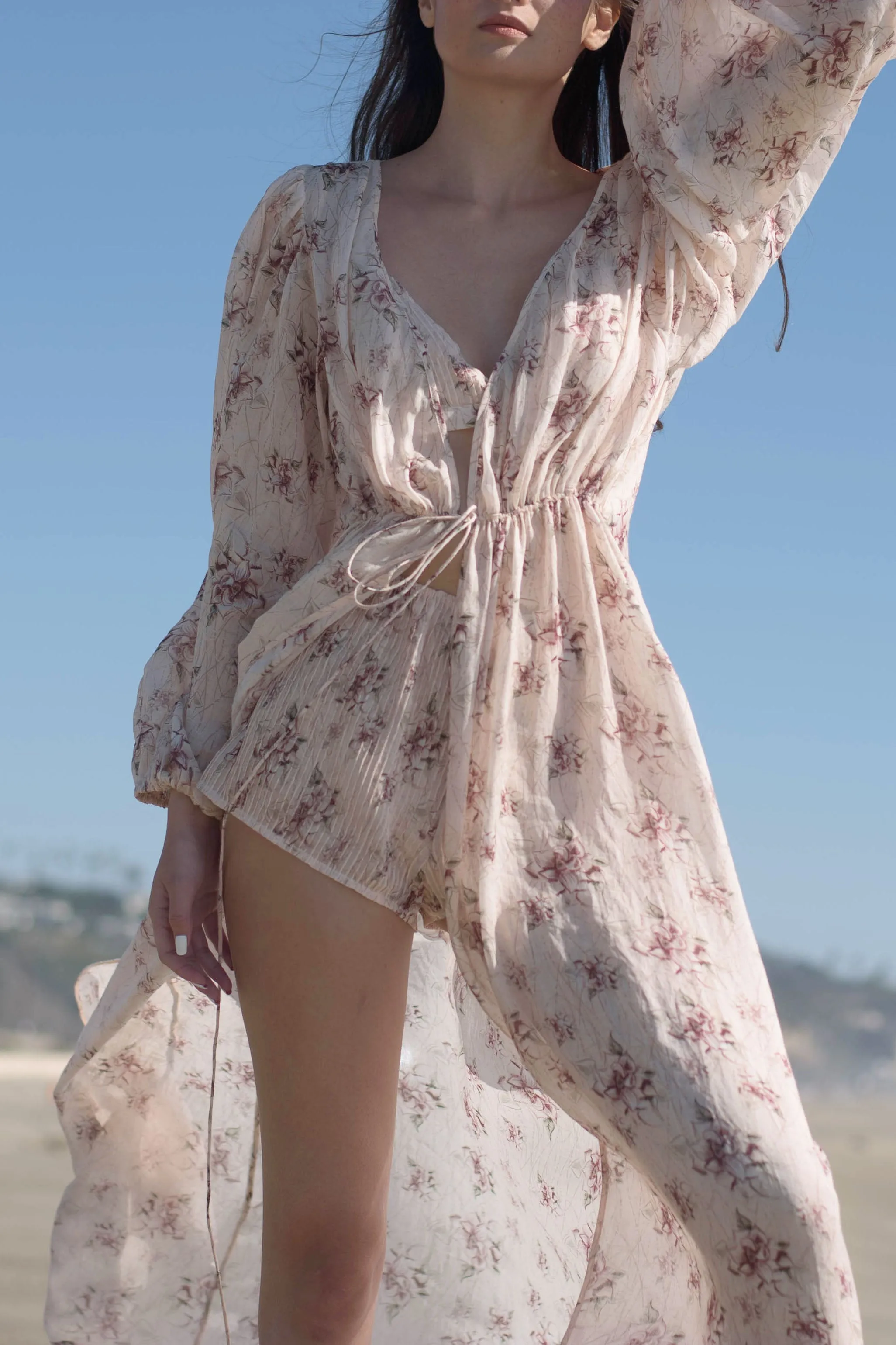 Elena Ramie Wrap Dress