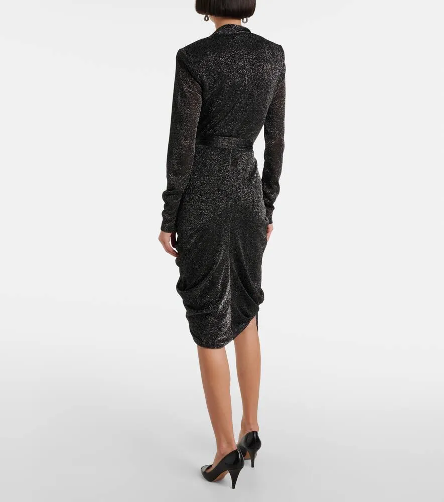 Isabel Marant Cleora lam√É¬© wrap dress