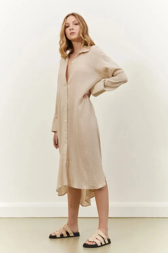 Jarrah Shirt Dress - Natural