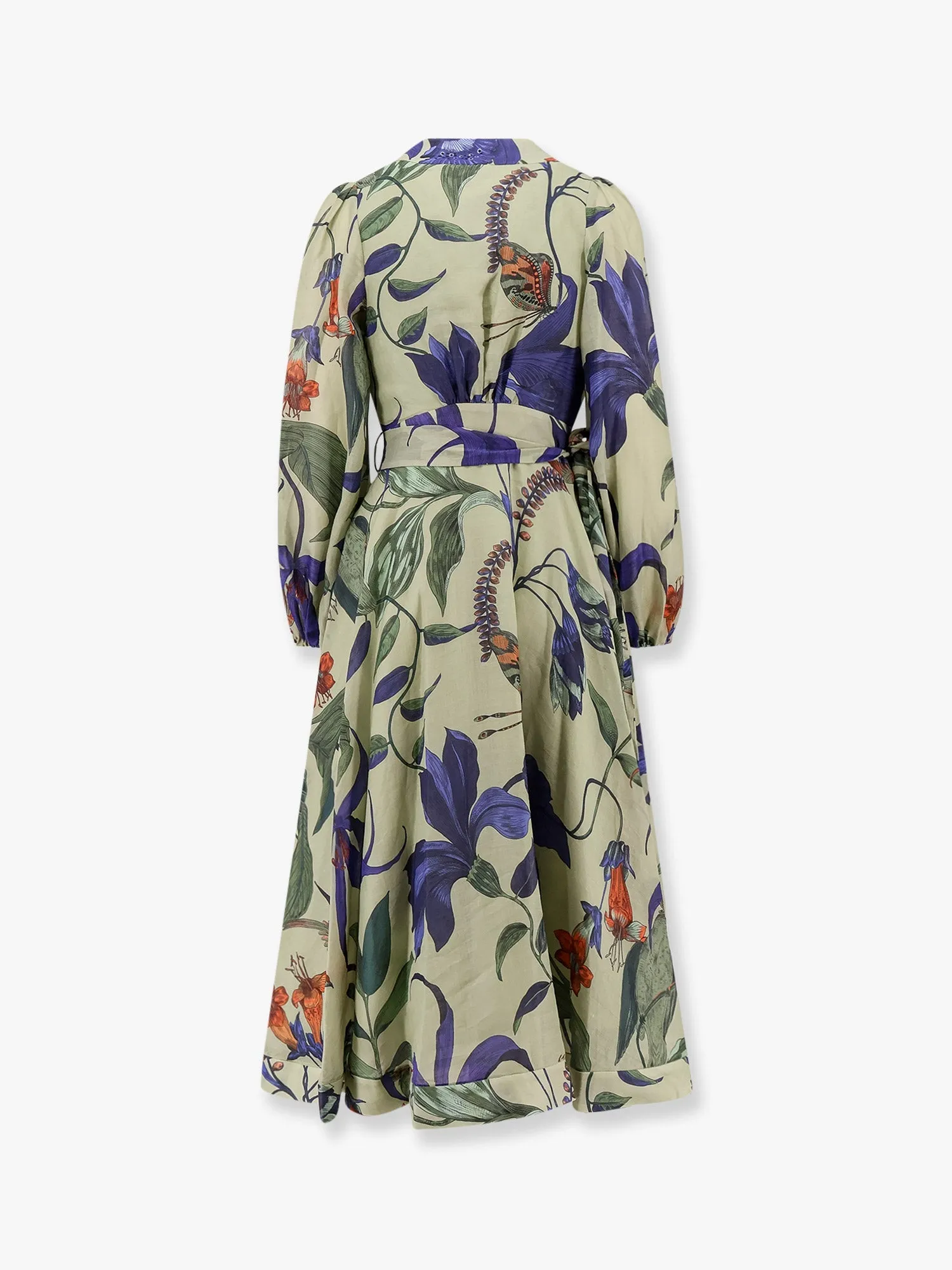 Ligea cotton long dress with multicolor print