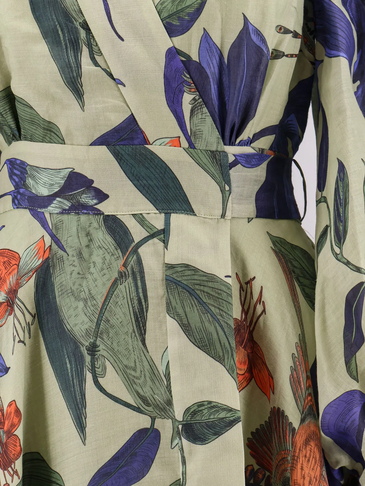 Ligea cotton long dress with multicolor print