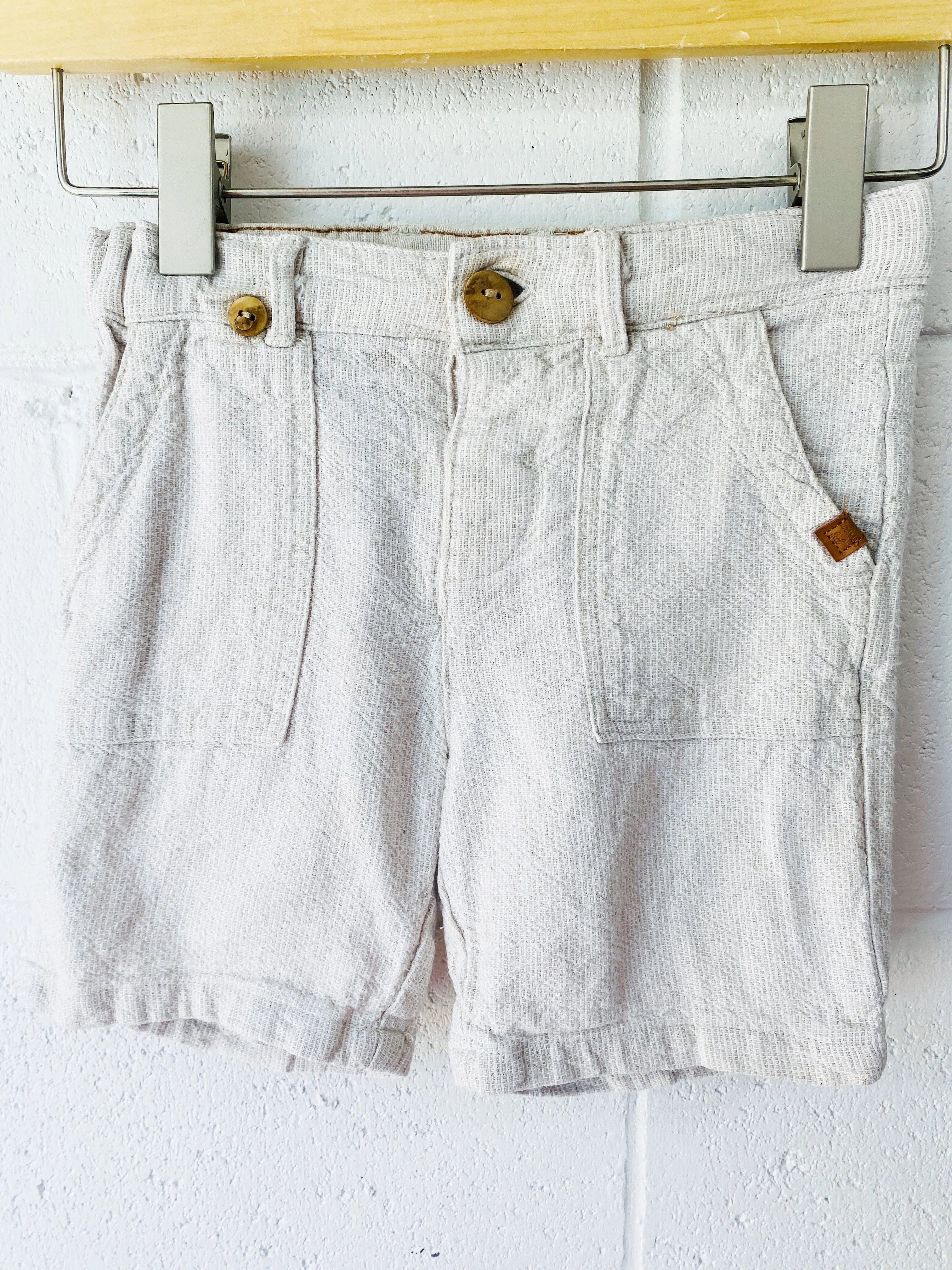 Linen Blend Shorts, 2-3 years