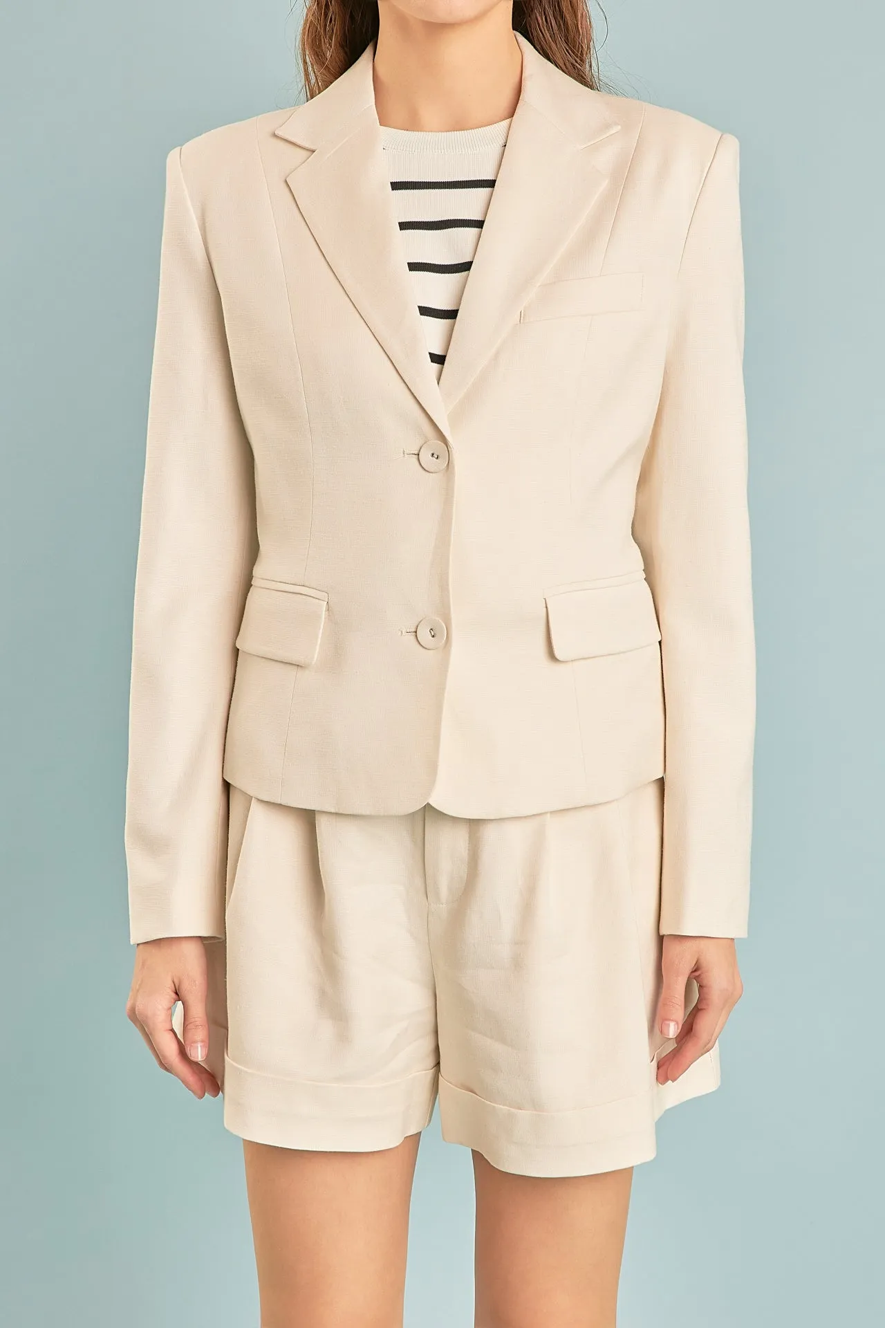 Linen Two Buttoned Blazer