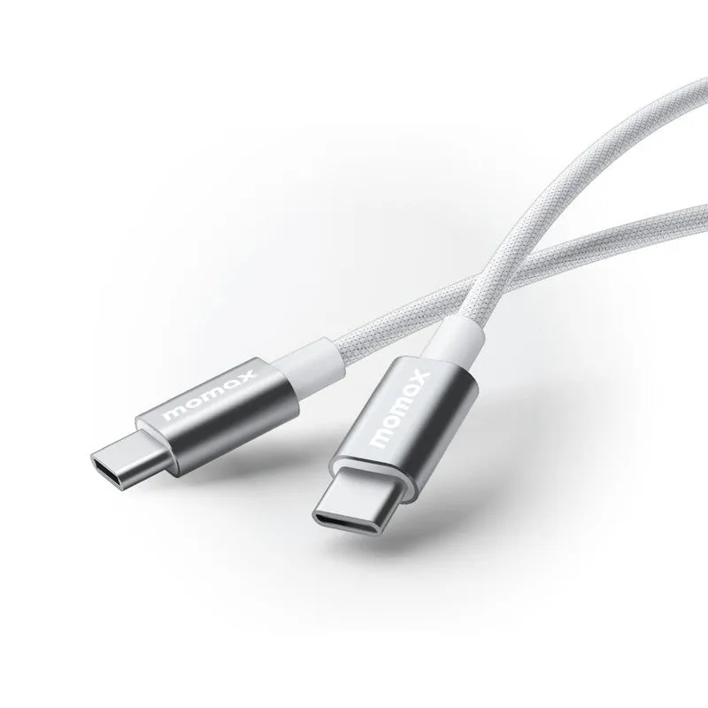 MOMAX 1 Link USB-C to USB-C Charging Cable 100W 2M - USB-IF Certified Fast Charging Heavy Duty - Black