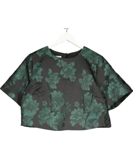 Monsoon Green Floral Print Blouse UK 16