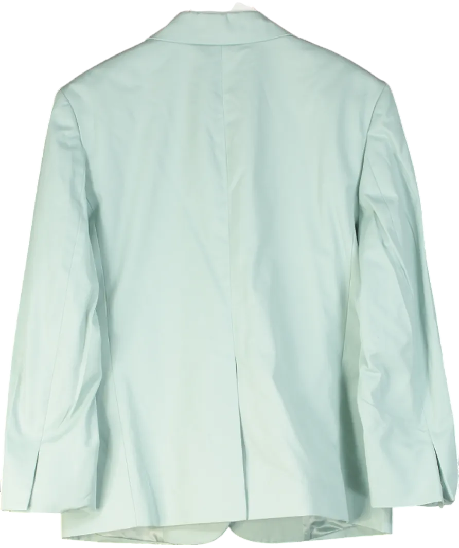 PANGAIA Blue Organic Cotton Oversized Tailored Blazer UK S
