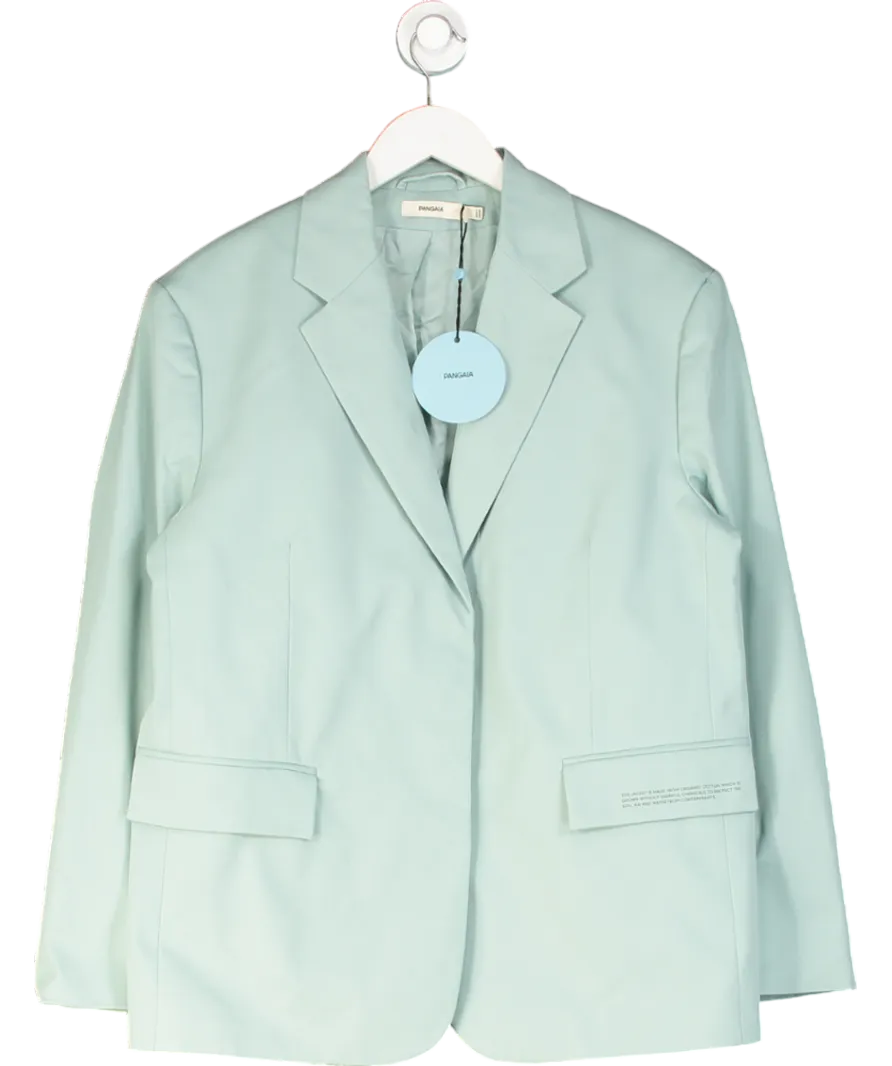 PANGAIA Blue Organic Cotton Oversized Tailored Blazer UK S