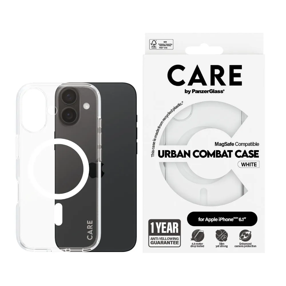 PANZERGLASS Care iPhone 16 MagSafe Case Flagship White
