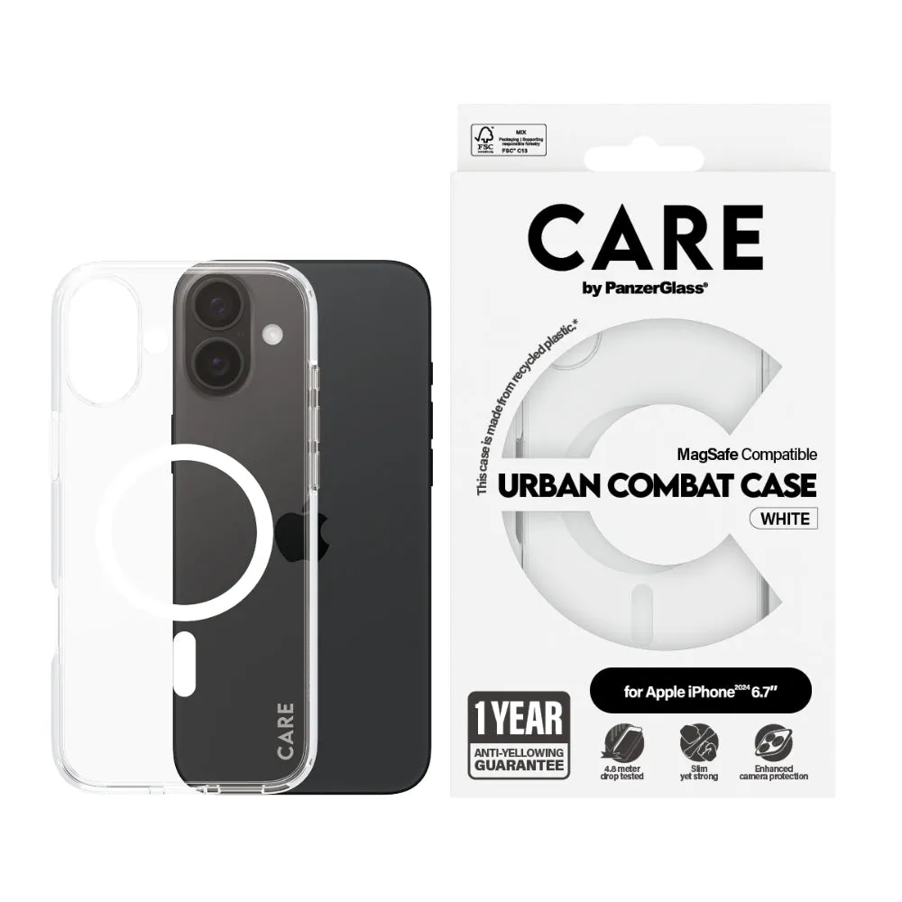 PANZERGLASS Care iPhone 16 Plus MagSafe Case Flagship White