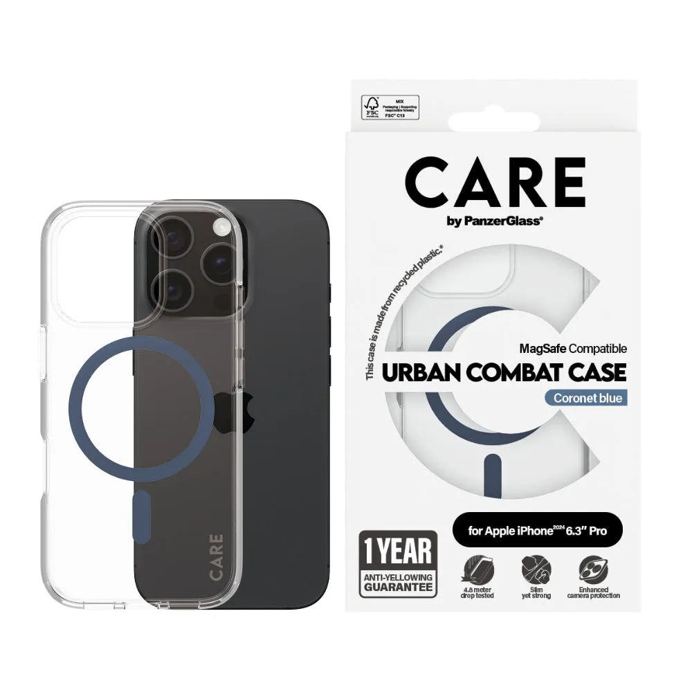 PANZERGLASS Care iPhone 16 Pro Magsafe Case Flagship Blue