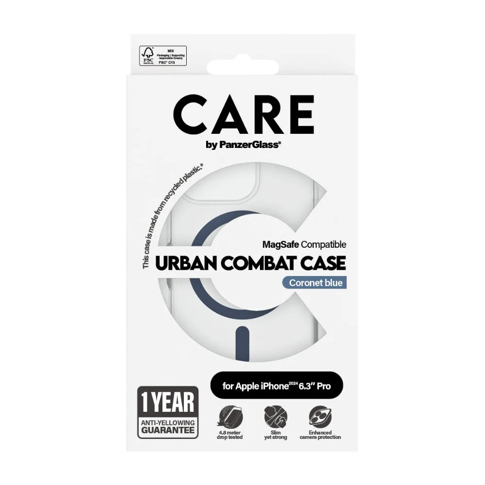 PANZERGLASS Care iPhone 16 Pro Magsafe Case Flagship Blue
