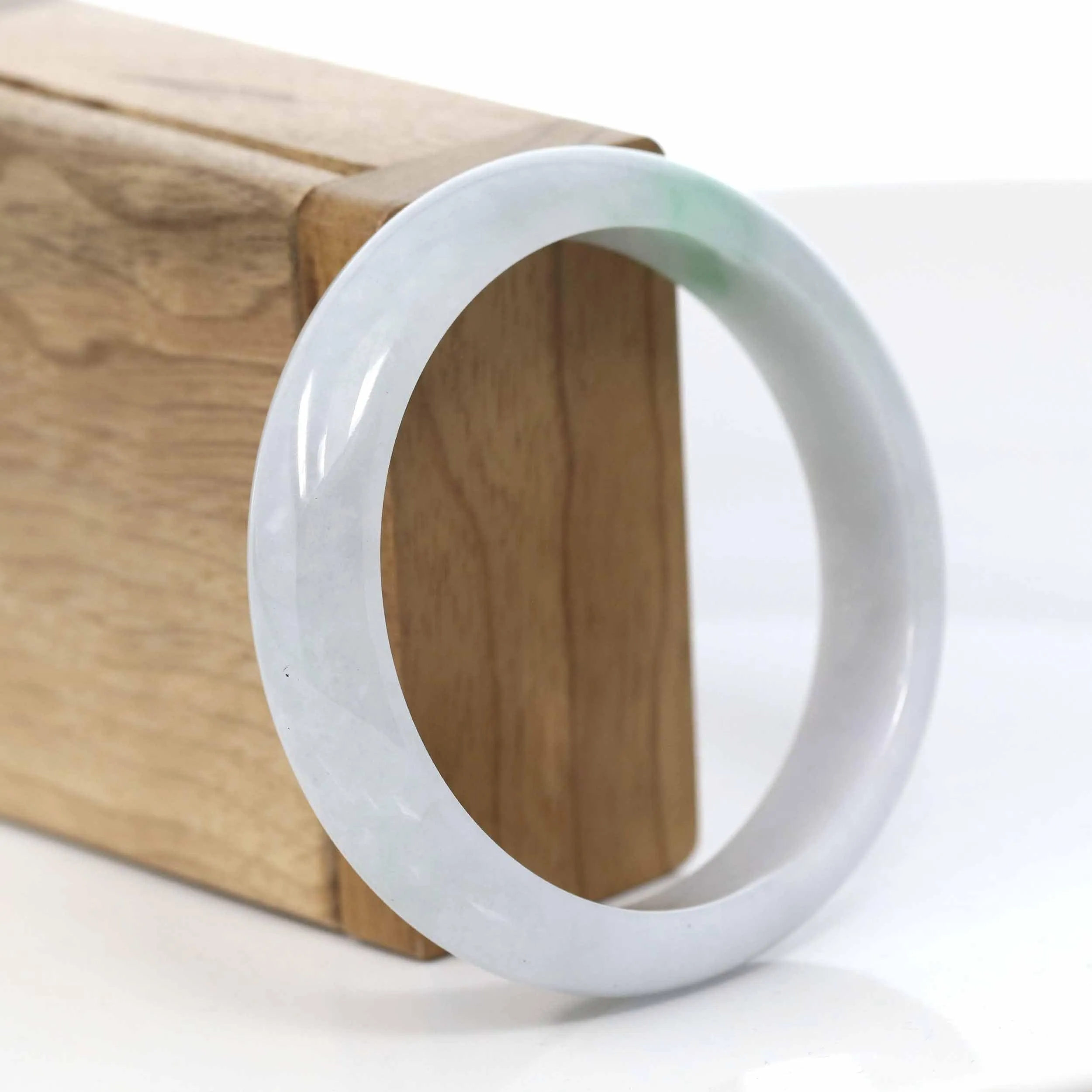 RealJade® Co. "Classic Bangle" Genuine Burmese Jadeite Jade Bangle Bracelet (57.09mm) #422
