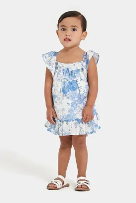 Sofia The Label Mia Dress Sky Blue Floral